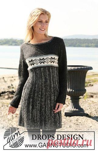 Платье спицами ... от DROPS
