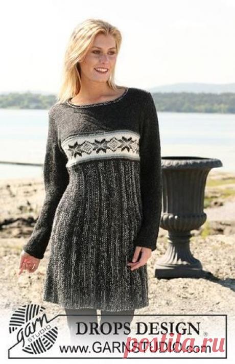 Платье спицами ... от DROPS