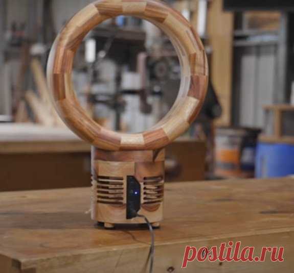 Деревянный вентилятор Хочется рассказать действительно о красивой работе, созданной автором, исходный материал которой обесценивает пластик, нас окружающий. Сегментное соединение очень похоже на сказочные кружева. Его мастерство – это искусство. В этом проекте идеальный баланс простоты и сложности. Точность в