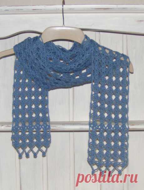 Sooz Jewels: Crocheted lacy dress scarf - free pattern