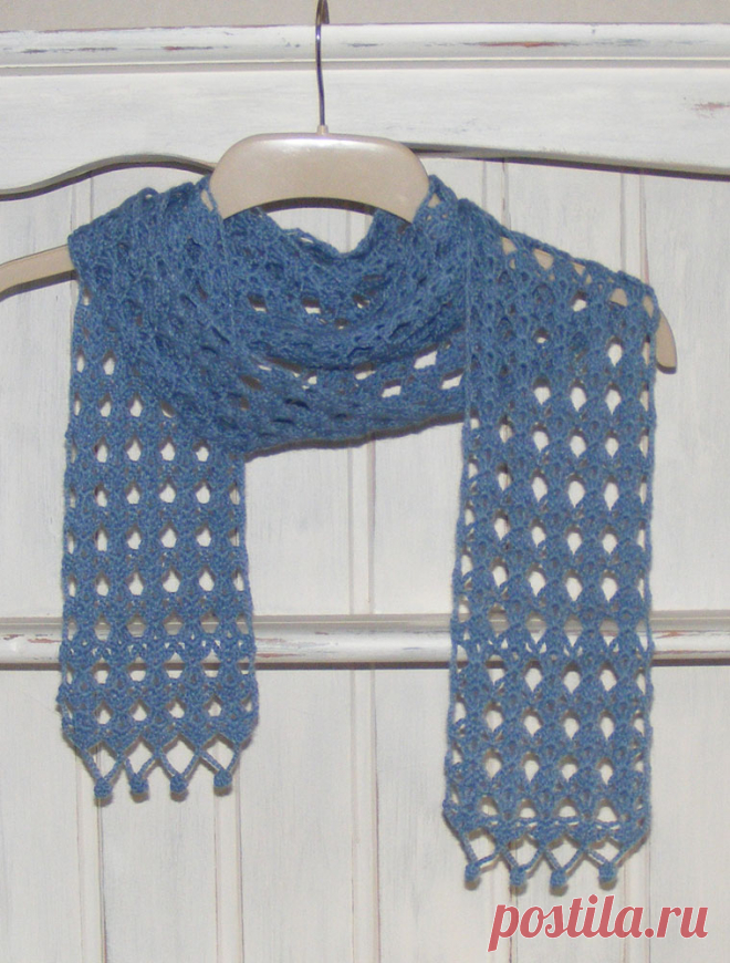 Sooz Jewels: Crocheted lacy dress scarf - free pattern