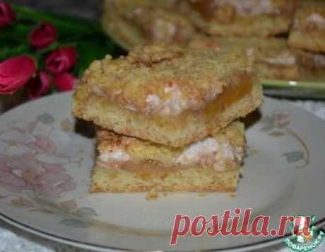 Тёртое пирожное с белково-грушевым кремом – кулинарный рецепт