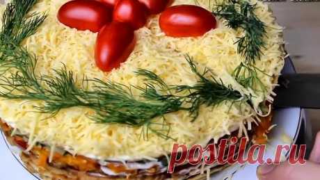Украсит Любой Праздничный Стол! ЗАКУСОЧНЫЙ ТОРТ ИЗ КАБАЧКОВ!