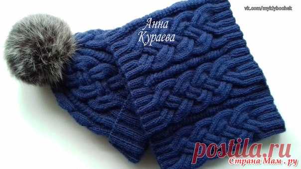 Шапочка и снуд
Работа и описание Анны Кураевой
#вязание #спицами