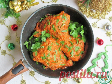 Куриные бедра под пикантной сырной шапочкой Кулинарный рецепт