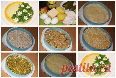 Лучшие кулинарные рецепты: Салат "Фантазия" с курицей