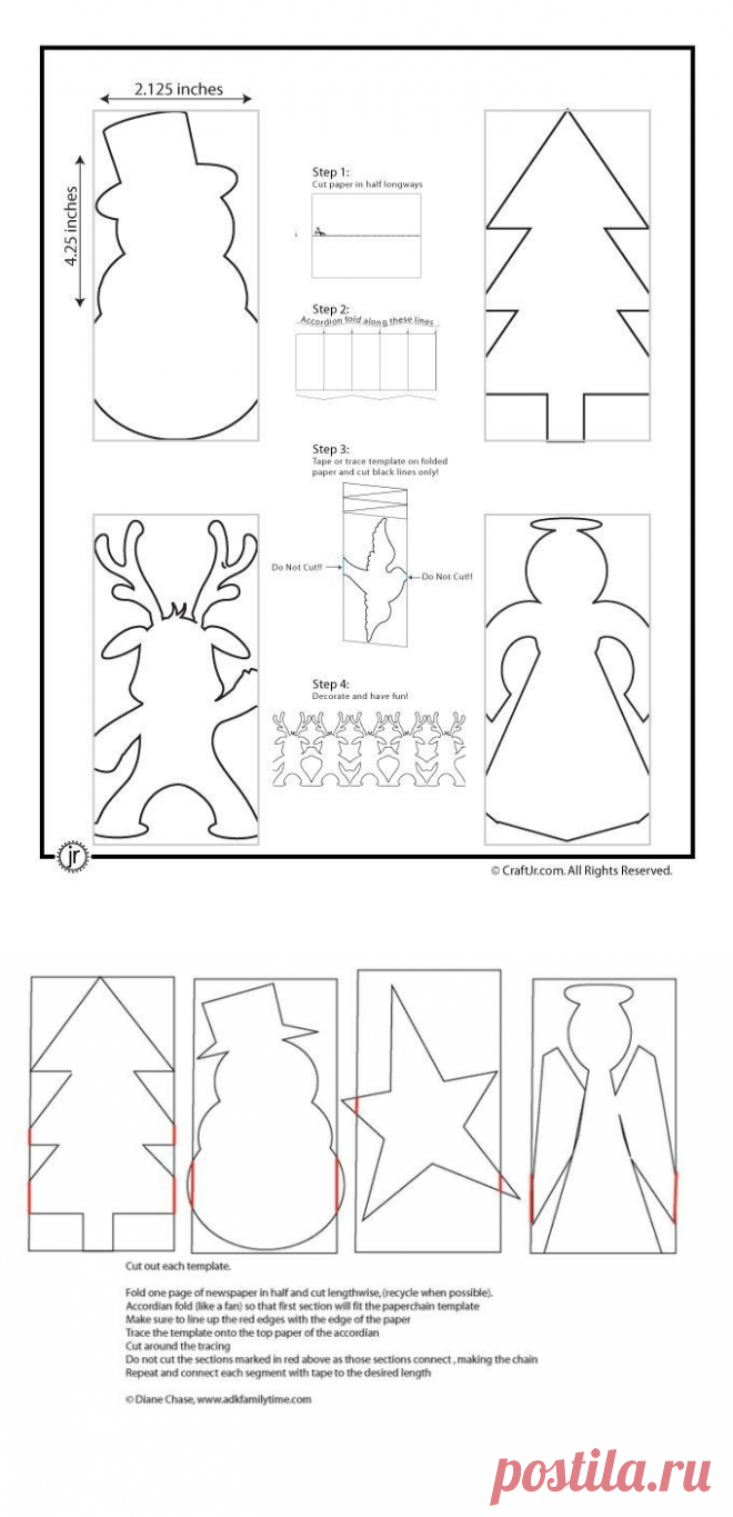 Гирлянды , снежинки и просто украшения на окна. Трафареты.