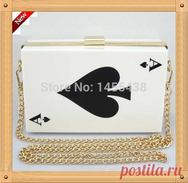 wallet black Picture - More Detailed Picture about 2015 Newest Poker Women Bags Ace Handbag female clutch bridal chain bag over Shoulder messenger clutch bag wallet black Picture in Clutches from Vivo jay | Aliexpress.com | Alibaba Group