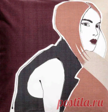 Чехол на подушку из слаб-ткани - Бордовый - HOME | H&M RU