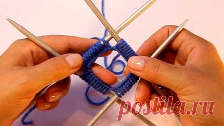 Набор петель на обоюдоострые спицы - knitting-pro.ru - От азов к мастерству