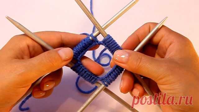 Набор петель на обоюдоострые спицы - knitting-pro.ru - От азов к мастерству