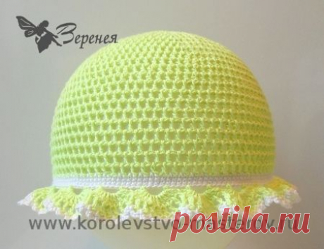 Панамка крючком для девочки