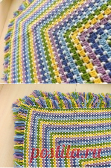 Детский плед крючком