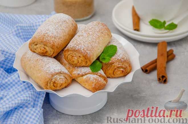 Рецепт: Творожные рулетики с корицей на RussianFood.com