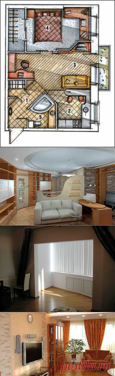 Перепланировка двухкомнатной хрущевки