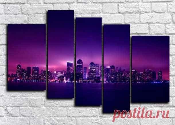 Свет большого города » Купить модульные картины + подарок!