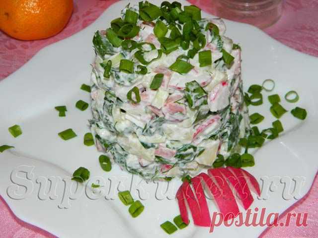 СуперКухен/САЛАТ СО ЩАВЕЛЕМ, ОГУРЦОМ И КОПЧЕНОЙ КОЛБАСОЙ РЕЦЕПТ