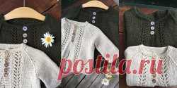 Кардиган спицами для девочек Old Shale - Вяжи.ру