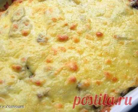 Куриная запеканка с овощами и сметаной