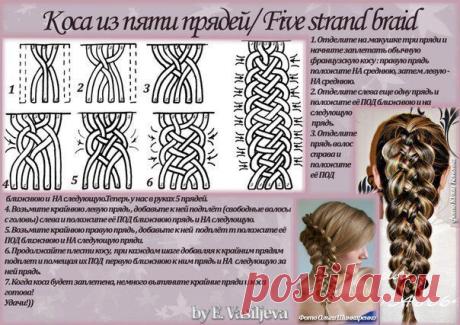 коса из 5прядей