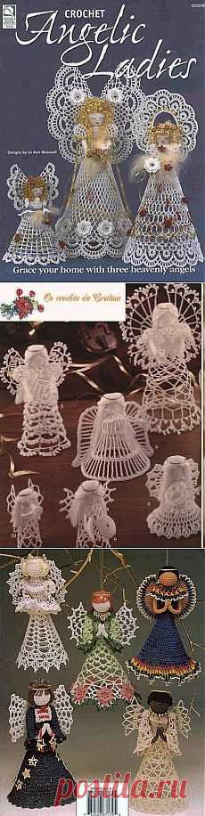 Вязаные крючком ангелочки. Crochet Angelic Ladies.