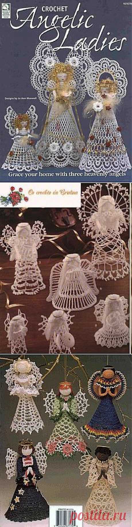 Вязаные крючком ангелочки. Crochet Angelic Ladies.