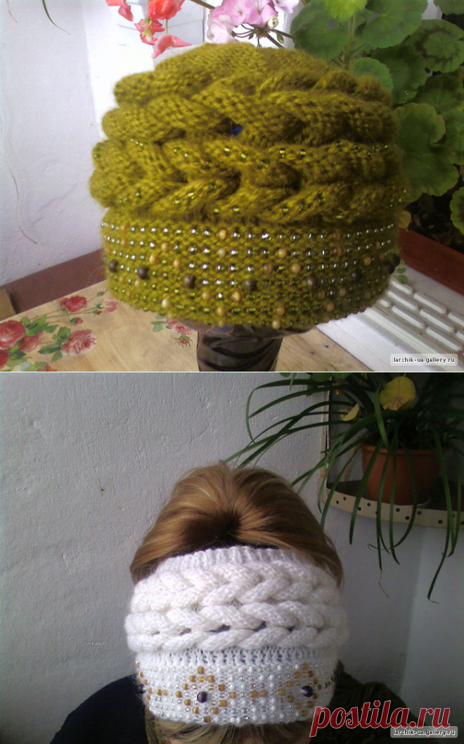 интересные шапки и косы