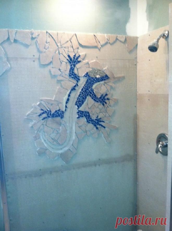 Панно своими руками - простая и стильная идея преображения ванной