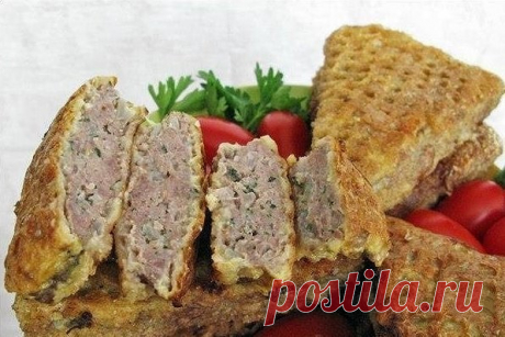 МЯСНОЙ ПИРОГ НА ВАФЕЛЬНЫХ КОРЖАХ | Самые вкусные кулинарные рецепты