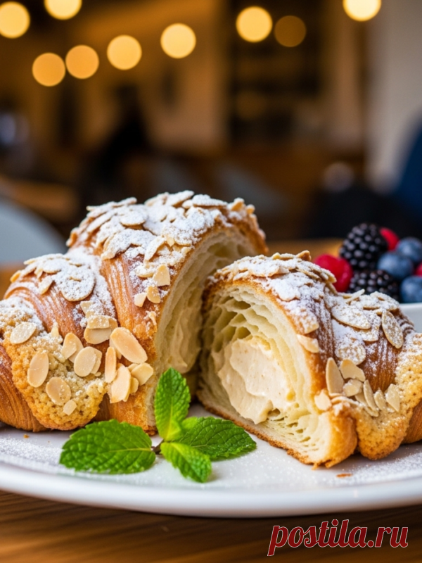 Миндальный круассан с кремом франжипан