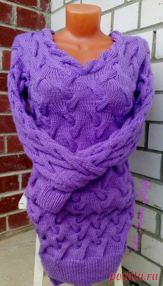платье "Сиреневый туман" #knit_studio_yuliya #спицами #платьесвитер #одеждаручнойработы #fashiondesighn #одежда #moda #style #вяжутнетолькобабушки #люблювязать #хобби #knit #knitting #сиреневыйтуман #вязаниеназаказ #трикотаж #хендмейд #handmade