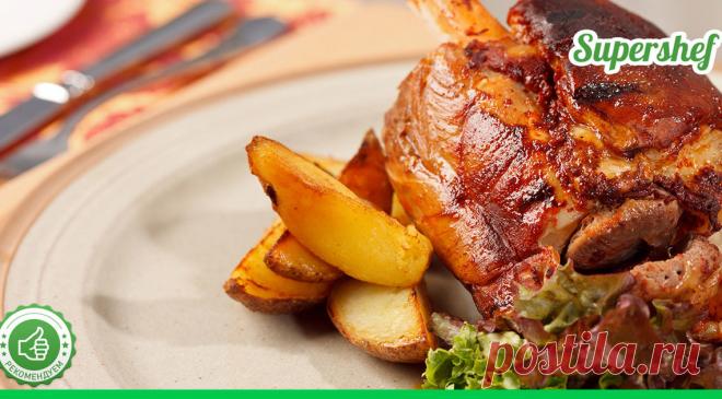 Как запечь картошку с рулькой в рукаве - СУПЕР ШЕФ