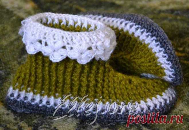 Тапочки на войлочной подошве | Crochet by Ellej | Crochet by Ellej | Вязание крючком от Елены Кожухарь