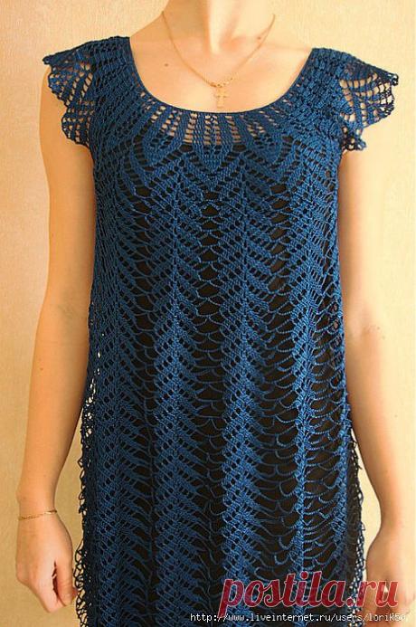 Синее платье - туника!.