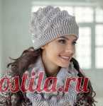 Вяжем на спицах шапку и снуд Landre Элиза
