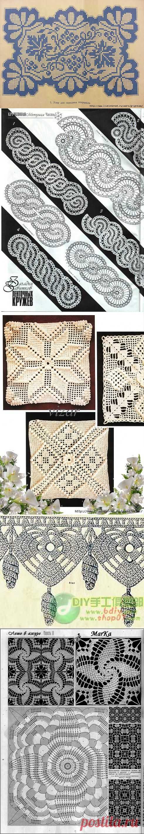 Узоры для вязания крючком. Подборка 47.