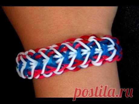 Как сделать браслет из резинок в стиле Либерти Твист Liberty Twist Rainbow Loom