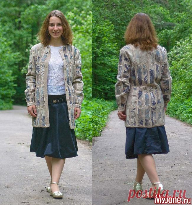 Жакет «Флажки» - рукоделие, жакет, лоскутное шитье, крючок