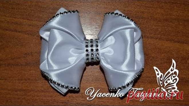 Мастер класс изготовления заколки с бантом в школу к 1 сентября / DIY