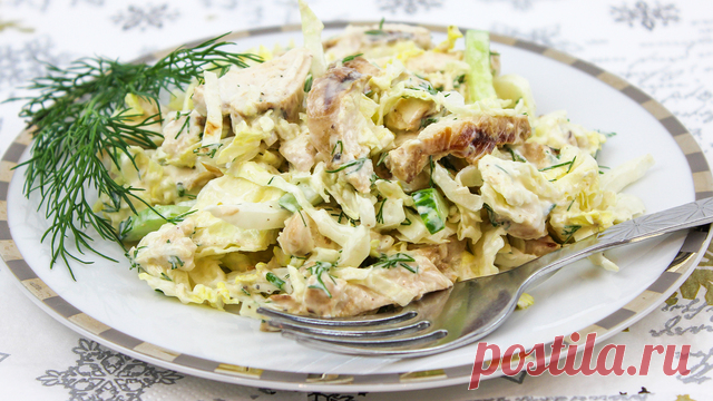 Салат из пекинской капусты с курицей – пошаговый рецепт с фотографиями