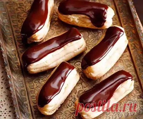 Рецепт эклеров с шоколадом и карамелью