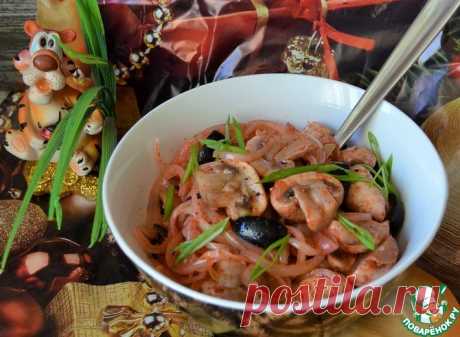 Маринованные шампиньоны с маслинами Кулинарный рецепт