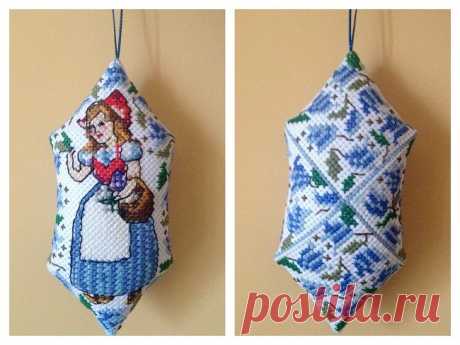 Вышитая кривуля &quot;Красная шапочка&quot;. Схема