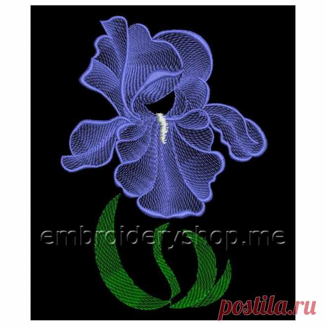 Ирис flw0122 - Embroideryshop.me - магазин дизайнов и шрифтов машинной вышивки