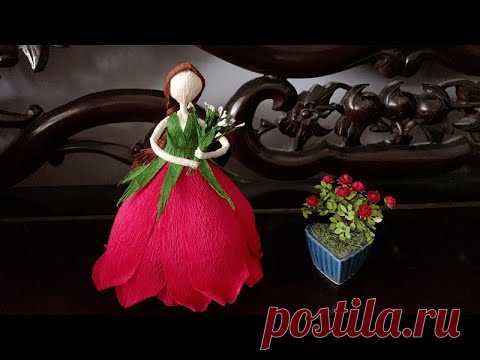 ABC TV | How To Make Rose Fairy Doll From Crepe Paper - Craft Tutorial