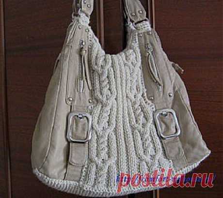 Вязаные сумки спицами | Уют и тепло моего дома