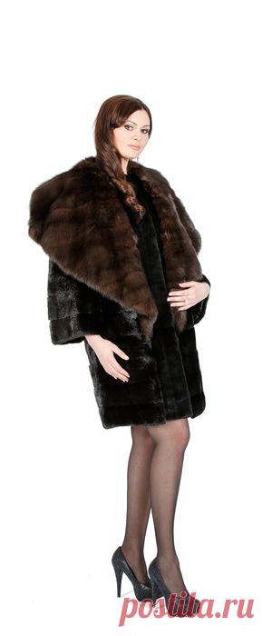 Полупальто из меха норки