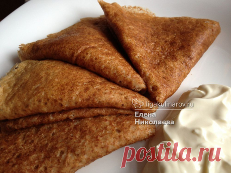 Гречневые блины рецепт пошаговый от Лиги Кулинаров. Рецепт гречневых блинов, рецепты Лиги Кулинаров.