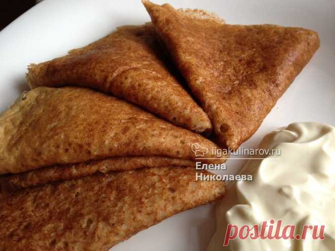 Гречневые блины рецепт пошаговый от Лиги Кулинаров. Рецепт гречневых блинов, рецепты Лиги Кулинаров.