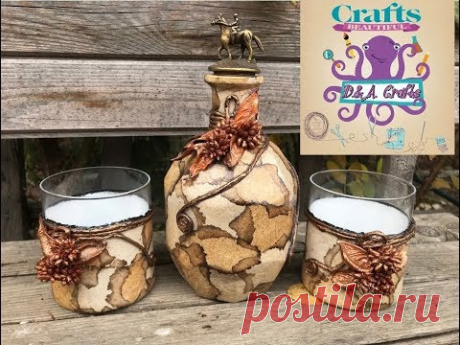 DIY: How to make decoration on whiskey bottle and glasses TUTORIAL
